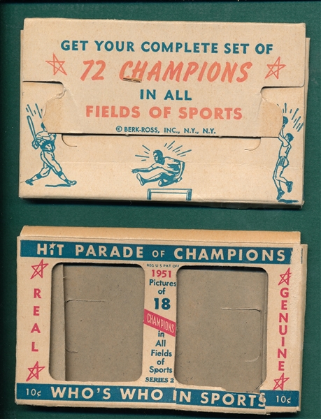 1952 Berk Ross Wrapper, Boxes & (26) Cards