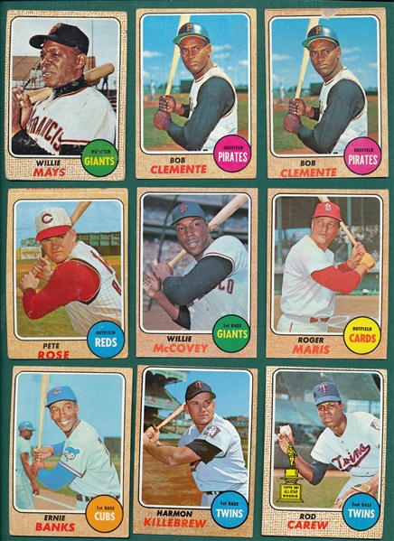 1968 Topps Lot of (439) W/ Clemente & Mays
