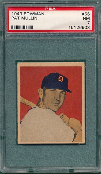 1949 Bowman #56 Pat Mullin PSA 7