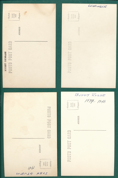 1970s George Brace Postcard Collection (200+) W/ Gehringer, Lombardi & Cochrane