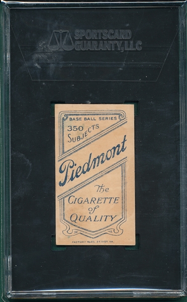 1909-1911 T206 Chase, Dark Cap, Piedmont Cigarettes SGC 3