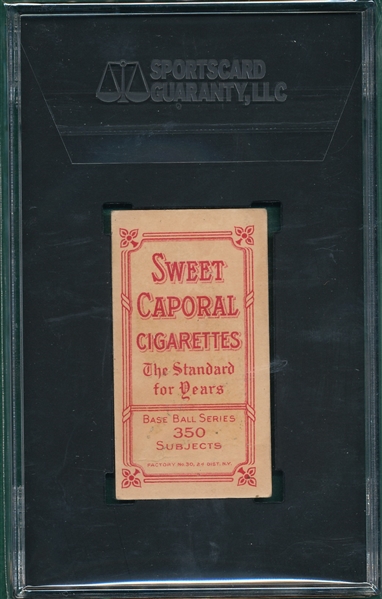 1909-1911 T206 Chase, Blue Portrait, Sweet Caporal Cigarettes SGC 2