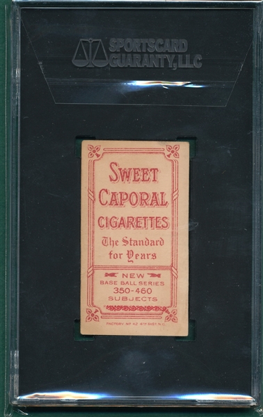 1909-1911 T206 Mathewson, Dark Cap, Sweet Caporal Cigarettes SGC 2.5