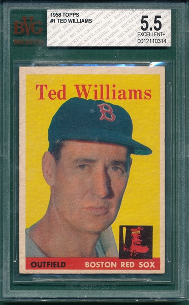 1958 Topps #1 Ted Williams BVG 5.5 