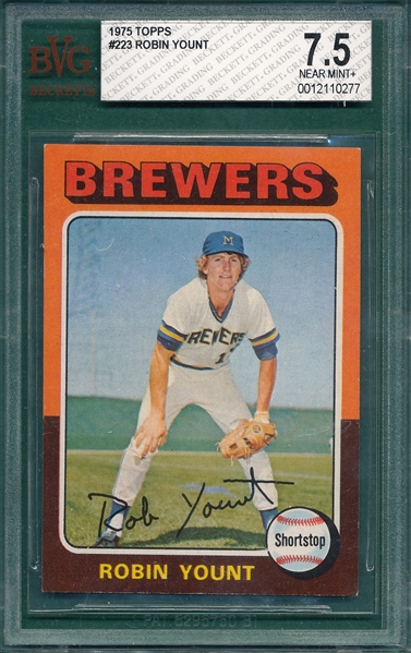 1975 Topps #223 Robin Yount BVG 7.5 *Rookie*