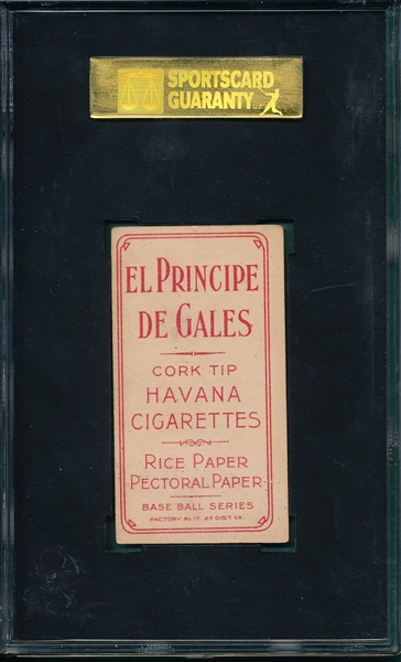 1909-1911 T206 Hannifan El Principe DeGales SGC 40