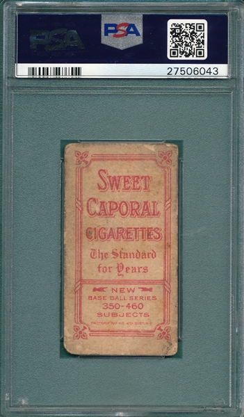 1909-1911 T206 Joss, Throwing, Sweet Caporal Cigarettes PSA 1