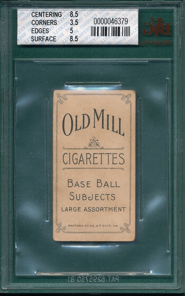 1909-1911 T206 Cree Old Mill Cigarettes BVG 4.5