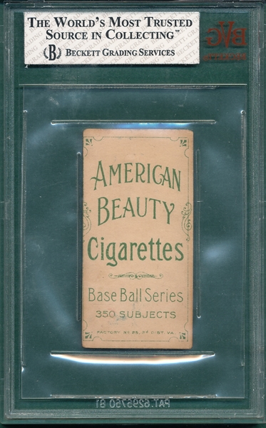 1909-1911 T206 Cree American Beauty Cigarettes BVG 3