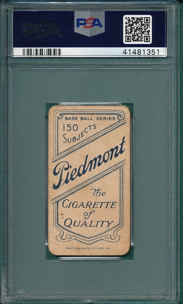 1909-1911 T206 Mullin, Throwing, Piedmont Cigarettes PSA 1 *Horizontal*