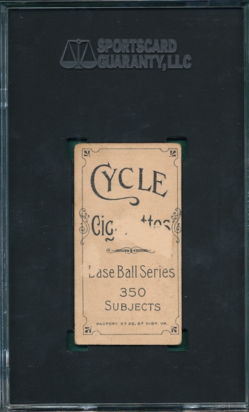 1909-1911 T206 Rhodes Cycle Cigarettes SGC 1.5