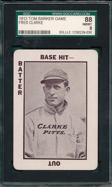 1913 National Game Fred Clarke SGC 88