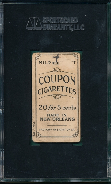 1914 T213-2 Bender, No Trees, Philadelphia A's, Coupon Cigarettes SGC 20