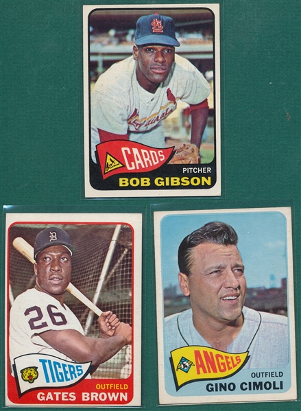1965 Topps Lot of (3) W/ Gibson