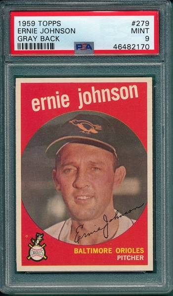 1959 Topps #279 Ernie Johnson PSA 9 *MINT*