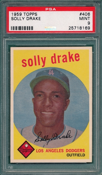 1959 Topps #406 Solly Drake PSA 9 *MINT*