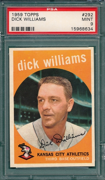 1959 Topps #292 Dick Williams PSA 9 *MINT*