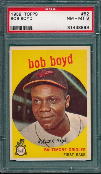 1959 Topps #82 Bob Boyd PSA 8