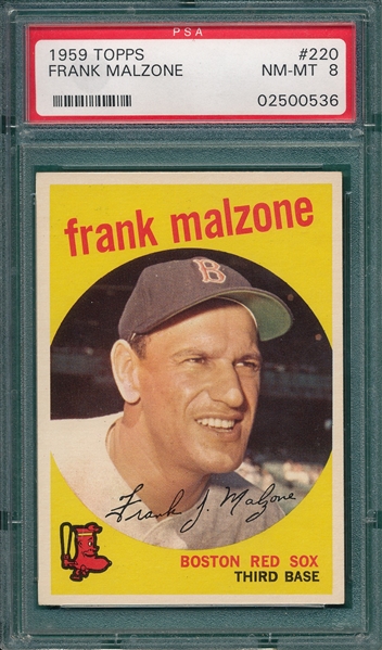 1959 Topps #220 Frank Malzone PSA 8