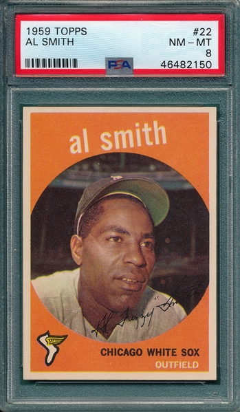 1959 Topps #22 Al Smith PSA 8