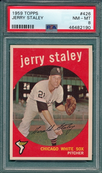 1959 Topps #426 Jerry Staley PSA 8