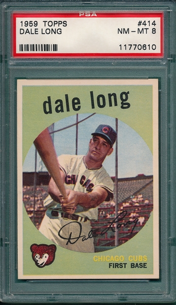 1959 Topps #414 Dale Long PSA 8