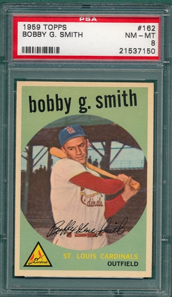 1959 Topps #162 Bobby G. Smith PSA 8