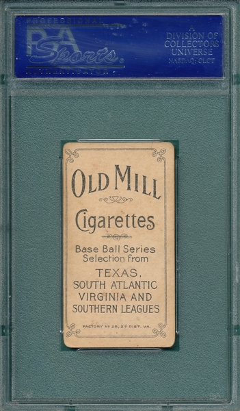 1909-1911 T206 Fritz Old Mill Cigarettes PSA 3 *Southern League*