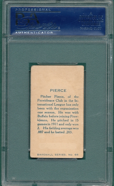 1912 C-46 #68 Pierce Imperial Tobacco PSA 4