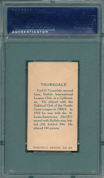 1912 C-46 #53 Truesdale Imperial Tobacco PSA 4.5