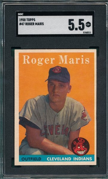 1958 Topps #47 Roger Maris SGC 5.5 *Rookie*