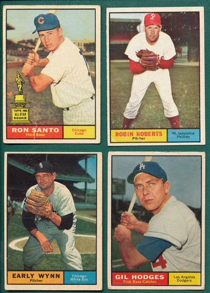 1961 Topps Lot of (73) W/ Santo, Rookie