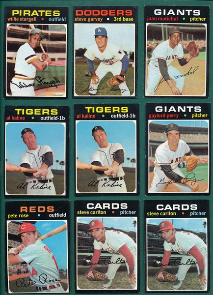 1971 Topps Lot of (930) W/ High Numbers and (50) HOFers