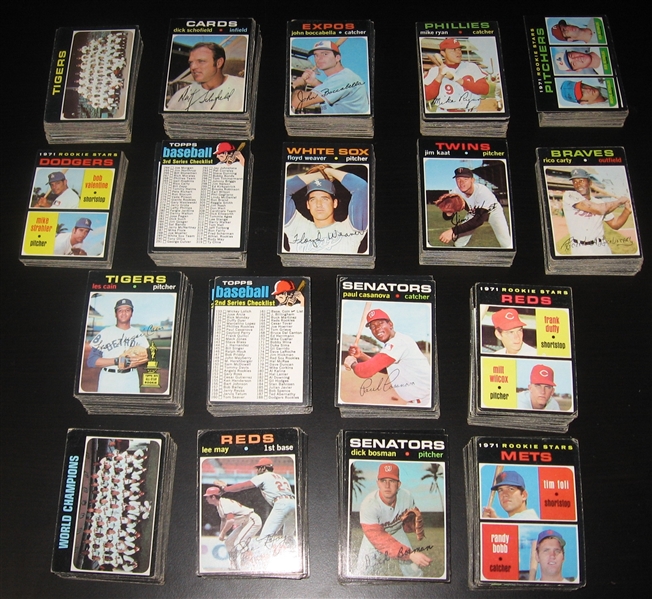 1971 Topps Lot of (930) W/ High Numbers and (50) HOFers