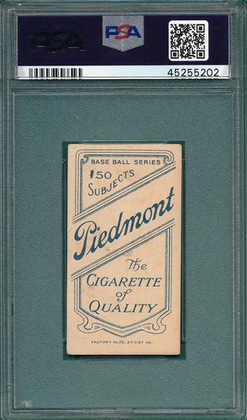 1909-1911 T206 Downs Piedmont Cigarettes PSA Authentic