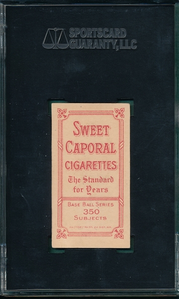 1909-1911 T206 Chance, Yellow Portrait, Sweet Caporal Cigarettes SGC 50