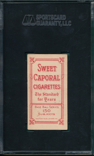 1909-1911 T206 Ball, New York, Sweet Caporal Cigarettes SGC 30 *Factory 25*