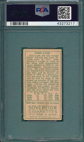 1911 T205 Lush Sovereign Cigarettes PSA 3