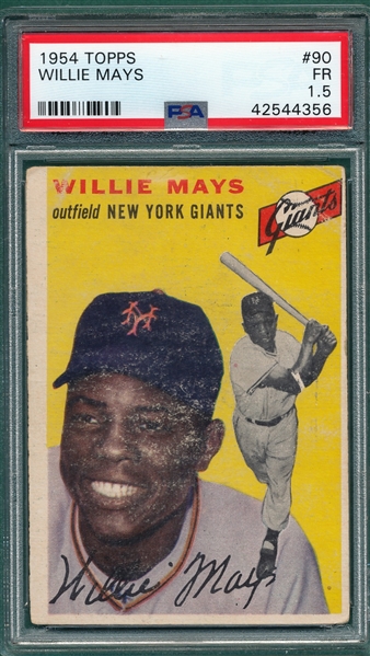 1954 Topps #90 Willie Mays PSA 1.5