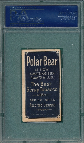 1909-1911 T206 Downey, Batting, Polar Bear, PSA 4