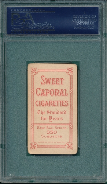 1909-1911 T206 Barry, Jack, Sweet Caporal Cigarettes PSA 3