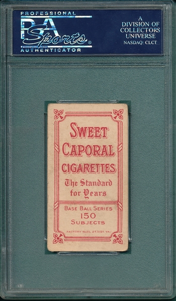 1909-1911 T206 Nicholls, Hands On Knees, Sweet Caporal Cigarettes PSA 3 *Factory 25*