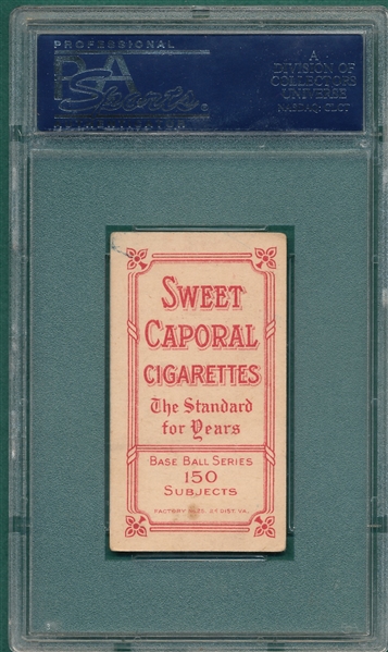 1909-1911 T206 Manning, Batting, Sweet Caporal Cigarettes PSA 4