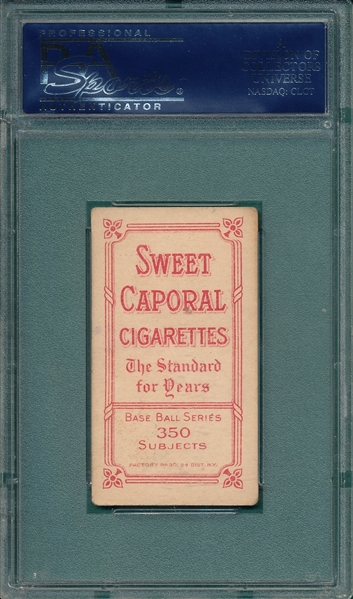 1909-1911 T206 Street, Catching, Sweet Caporal Cigarettes PSA 4