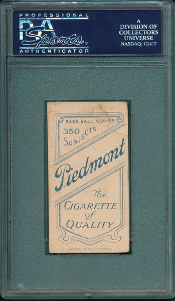 1909-1911 T206 Paskert Piedmont Cigarettes PSA 4