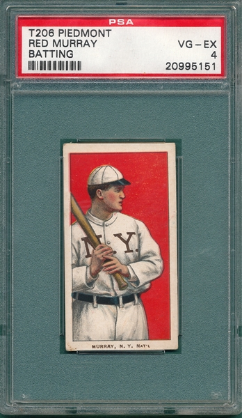 1909-1911 T206 Murray, Batting, Piedmont Cigarettes PSA 4