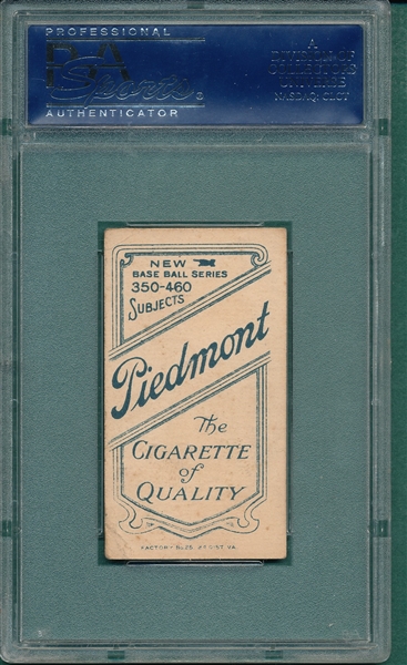 1909-1911 T206 Seymour, Throwing, Piedmont Cigarettes PSA 4