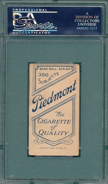 1909-1911 T206 Snodgrass, Batting, Piedmont Cigarettes PSA 4
