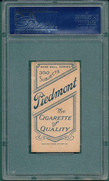 1909-1911 T206 Street, Portrait, Piedmont Cigarettes PSA 4
