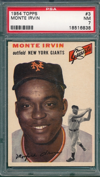 1954 Topps #3 Monte Irvin PSA 7